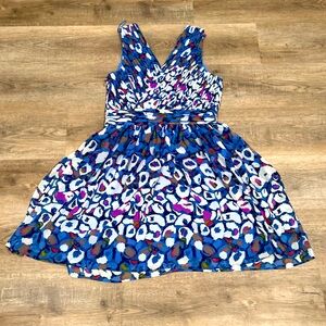 Matthew Williamson For Impulse Sleeveless Fit & Flare Multi-color Dress Size 10